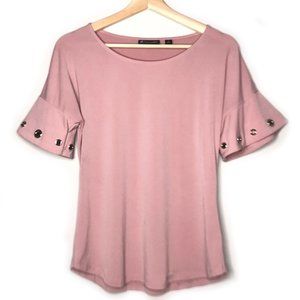NY&C Pink Short Sleeve Blouse
